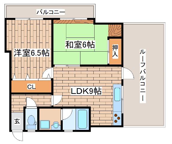 ショウケンマンションIII(2LDK/3階)の間取り写真