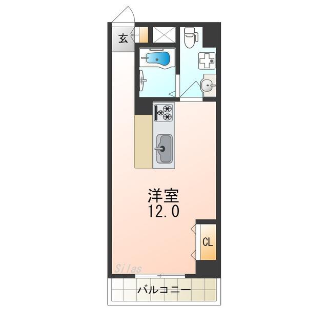 TKアンバーコート中百舌鳥(ワンルーム/8階)の間取り写真