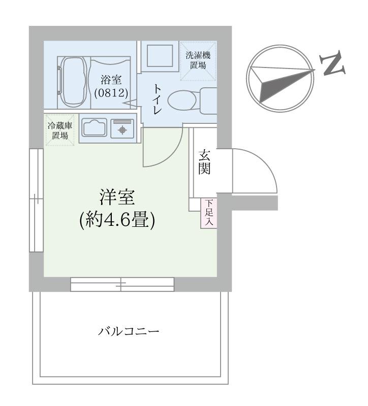 DELFINO(ワンルーム/5階)の間取り写真