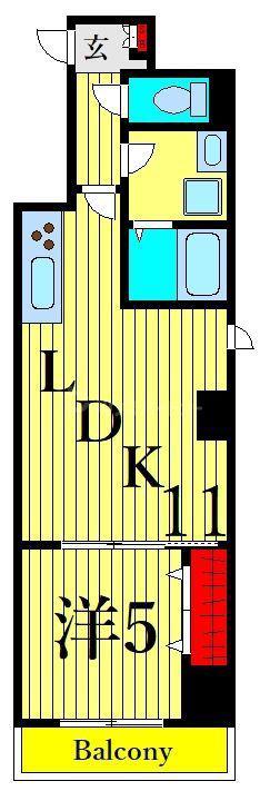 MAISON M.K(1LDK/6階)の間取り写真