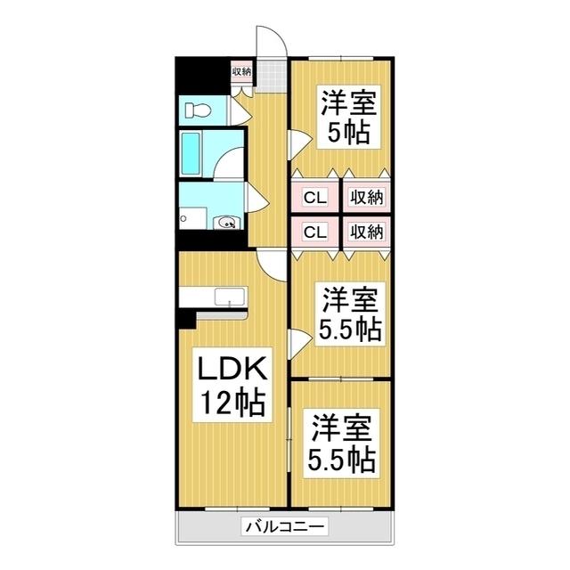 マンションKG(3LDK/2階)の間取り写真