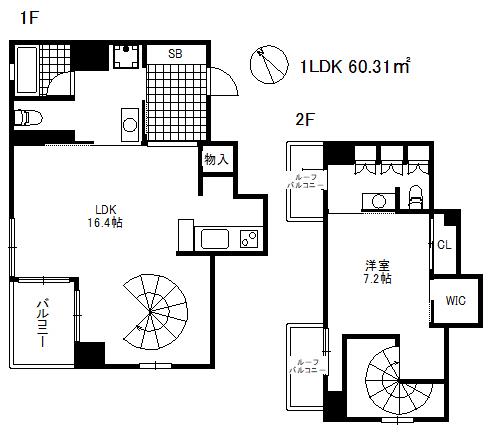 エルトストコウベ(1LDK/7階)の間取り写真