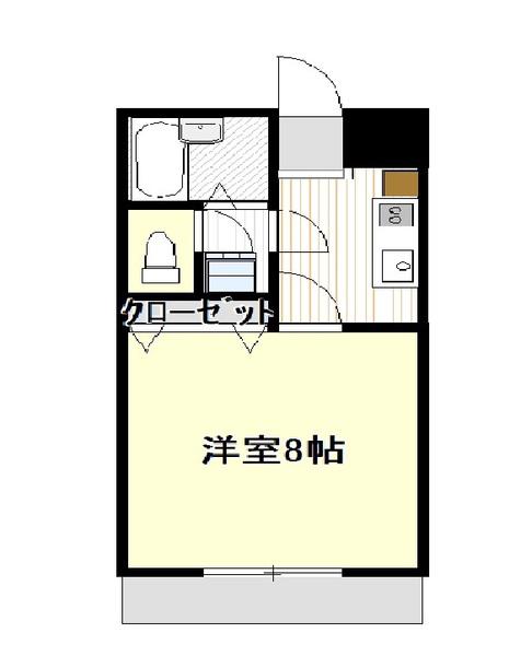 クレールメゾン若松(1K/1階)の間取り写真