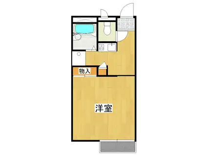 本城ハイム(1K/2階)の間取り写真