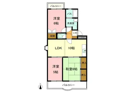 サンシャイン門池(3LDK/1階)の間取り写真