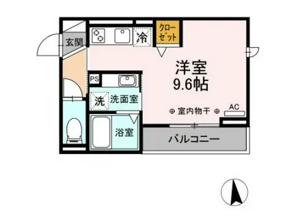 D-HILLS佐藤(ワンルーム/3階)の間取り写真