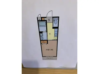 DEAR COURT (1K/1階)の間取り写真