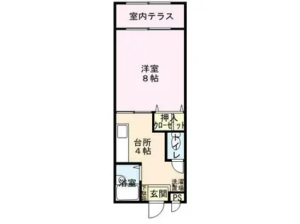 メゾンエルA館(1K/3階)の間取り写真