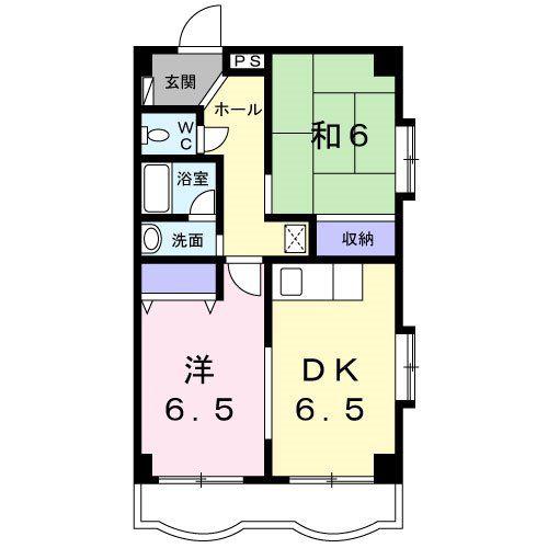 安武マンション城北(2DK/2階)の間取り写真