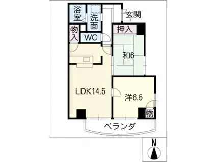 シルキーハウスHORI(2LDK/4階)の間取り写真