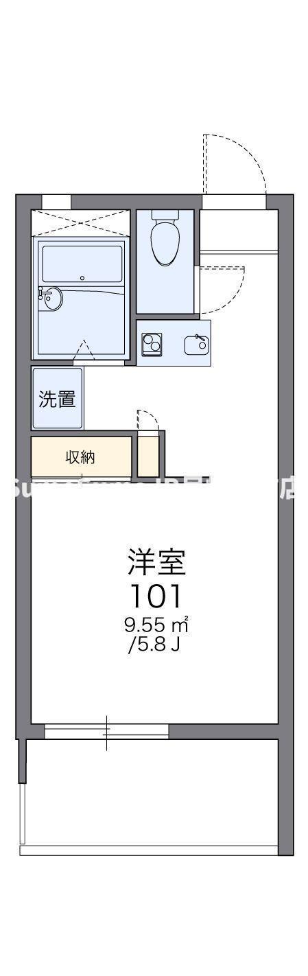 レオパレスツインズ加島弐番館(1K/1階)の間取り写真