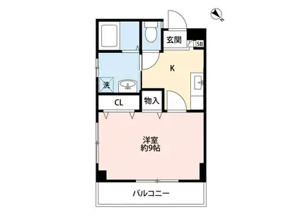 グレイス出水(1K/3階)の間取り写真