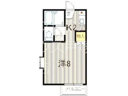 サニーコート伊藤(1K/2階)の間取り写真