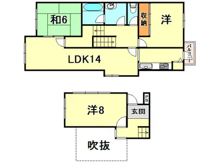 フローラ観音林(4LDK/1階)の間取り写真