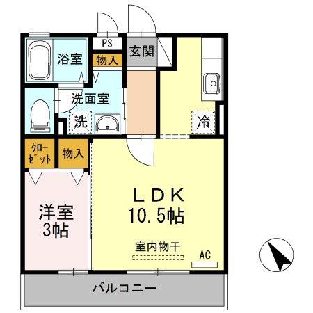 ル・グラン V(1LDK/3階)の間取り写真