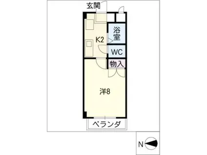 レジュールオザワ(1K/2階)の間取り写真