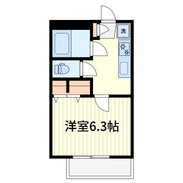 メゾン小泉(1K/2階)の間取り写真