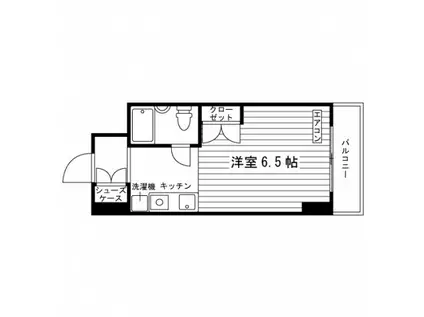 スクエア昭島(1K/4階)の間取り写真