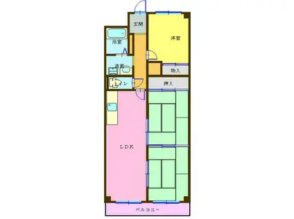 レトゥールビヨン山の田III(3LDK/2階)の間取り写真