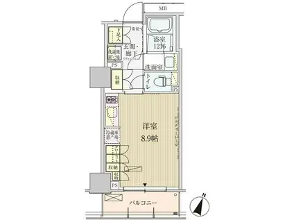 パークアクシス赤坂見附(ワンルーム/3階)の間取り写真