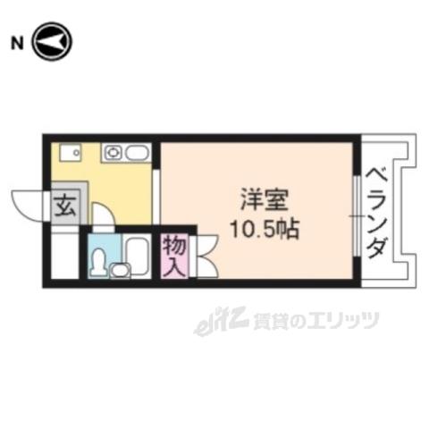 グランパニエ(1K/3階)の間取り写真