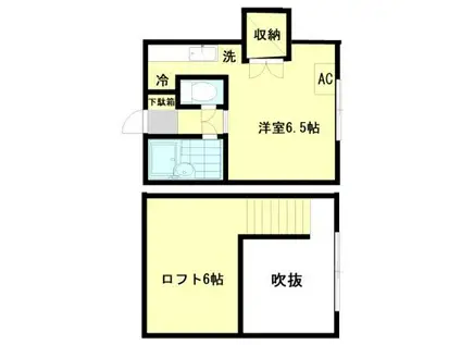 セフィール山代(ワンルーム/1階)の間取り写真