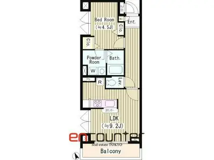 スクエア赤塚(1LDK/3階)の間取り写真