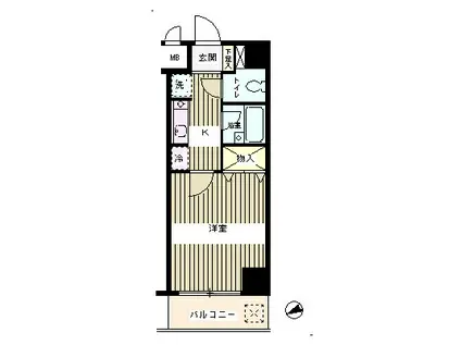 グラン・パアレ2(1K/1階)の間取り写真