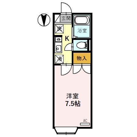 アネックス・I(1K/1階)の間取り写真