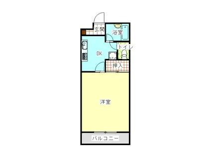 ヴィラ・グリーンヒルズI(1K/1階)の間取り写真