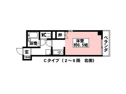 CITY POINT 松鴻町(ワンルーム/5階)の間取り写真