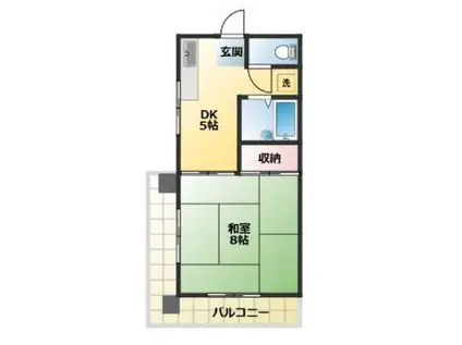 内藤ビル(1DK/4階)の間取り写真