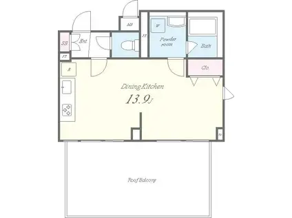 ROOTS SHIBUYA HONMACHI ルーツ渋谷本町(ワンルーム/6階)の間取り写真