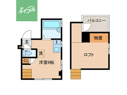 ヴィクトリアピーク松ヶ枝(ワンルーム/4階)の間取り写真