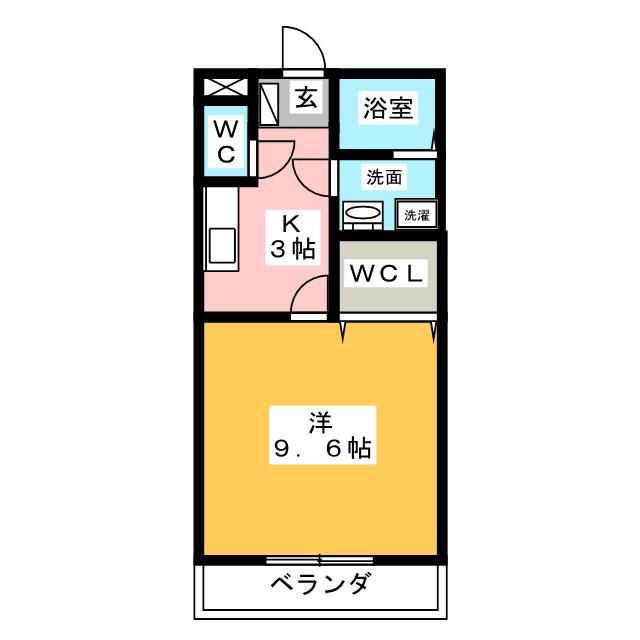 エスポワール(1K/3階)の間取り写真
