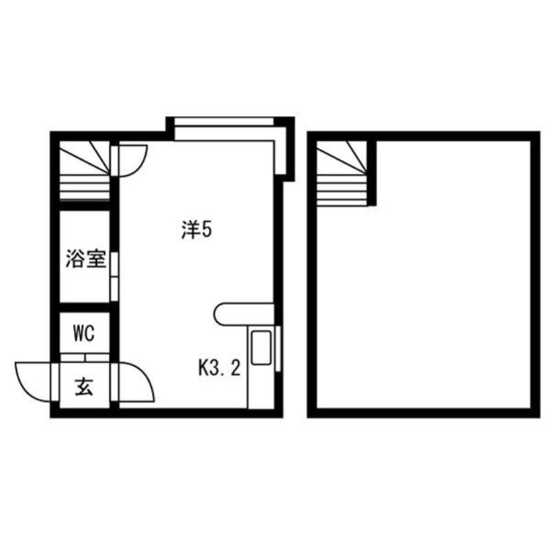 グランフォート平岸(1LDK/2階)の間取り写真
