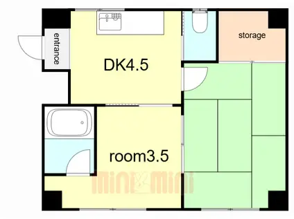 前田ビル(2DK/2階)の間取り写真