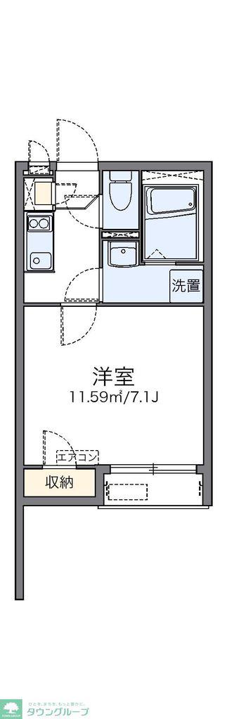 レオネクストプラナス白山(1K/2階)の間取り写真
