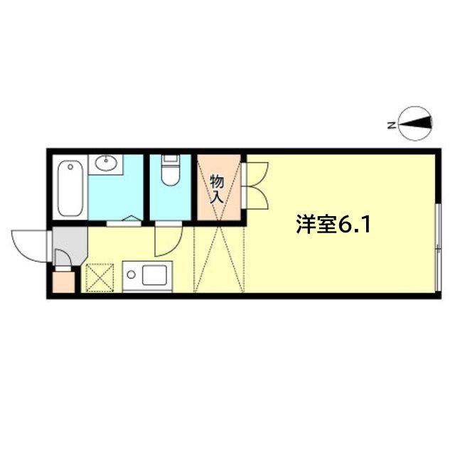 レオパレスFAMILLE(ワンルーム/2階)の間取り写真