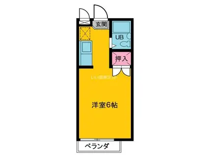 国立Kハイツ(1K/2階)の間取り写真