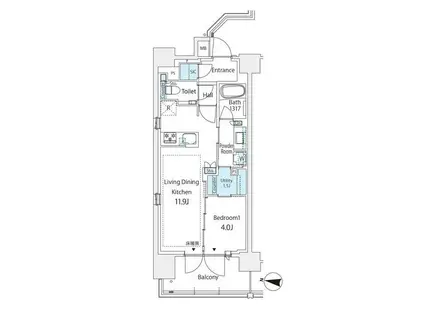 BRILLIA四谷三丁目 BRILLIA四谷三丁目(1LDK/13階)の間取り写真