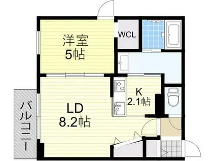 GIRAFFE KIKUSUI PREMIER(1LDK/4階)の間取り写真