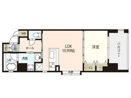 ラフィネ(1LDK/2階)の間取り写真