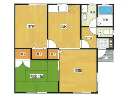 タウンハイツTOEI A棟(3DK/1階)の間取り写真