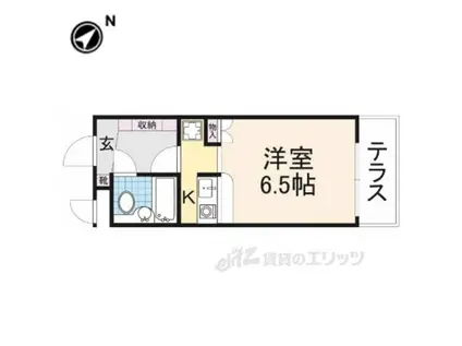 みつがらす(ワンルーム/1階)の間取り写真