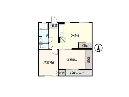 アントワーヌ富山I(3K/2階)の間取り写真