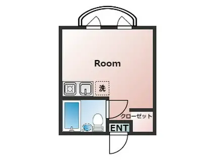 コスモマンション(ワンルーム/2階)の間取り写真