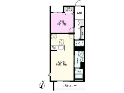 TS ANFANG(1LDK/1階)の間取り写真