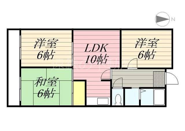 リアライズ山下町(3LDK/9階)の間取り写真