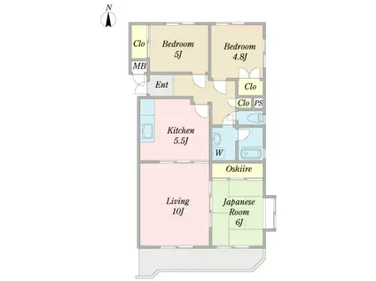 ロイヤル西崎(3LDK/1階)の間取り写真